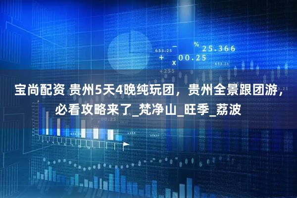 宝尚配资 贵州5天4晚纯玩团，贵州全景跟团游，必看攻略来了_梵净山_旺季_荔波